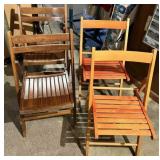 Five Folding Chairs