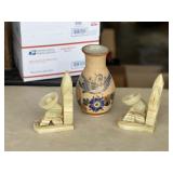 Talavera Pitcher/Vase and Bookends