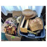 Faux Flowers and Baskets