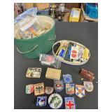 Vintage Sewing Box, Notions and Patches
