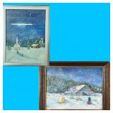 Pair of Hand Painted O/C Originals