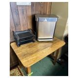 All Wood Desk, Organizer & Trash Can
