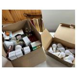 Large collection of light bulbs