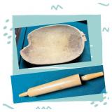 Antique Dough Bowl and Rolling Pin
