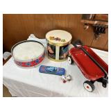 Flexible Flyer Wagon, Drums and More