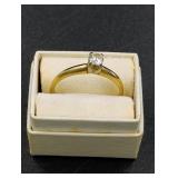 14K Gold Round Cut Diamond Ring