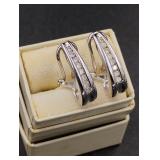 14K White Gold Diamond Earrings