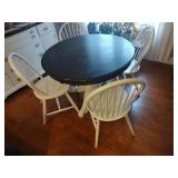 Round Pedestal Kitchen Table with 4 Chairs