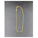 10K Gold 7" Rope Bracelet