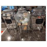 3 Glass Beverage Dispensers