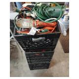 3 Milk Crates of Extension Cords & More