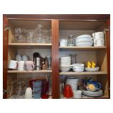Contents of Upper Cabinets Beside the Fridge