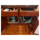 Contents of Lower Cabinets & Drawers Beside Fridge