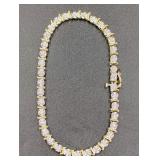 10K Gold 8" Bracelet with 37 Diamonds