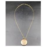 10K Gold 24" Chain with Locket
