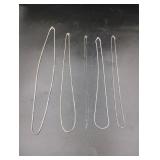 5 Sterling Silver Necklaces