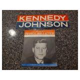 Vintage John F. Kennedy Bumper Sticker & Record