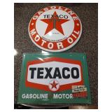 2 Metal Texaco Reproduction Signs