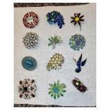 12 Brooches