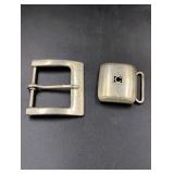 2 Sterling Silver Belt Buckles