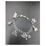 7" Sterling Silver Charm Bracelet