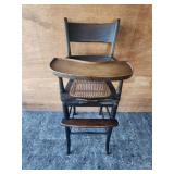 1904 Cane Seat High Chair 16x38.5
