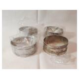 Silver Platted Napking Holders Set of 4