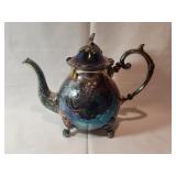 9" Antique Stearling Silver Border Tea Pot