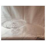 Crystal Cake Stand and Cake Plate