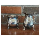 Silver Plated Cream and Sugar Dish