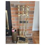 Brass Fire Place Tools