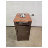 Vintage Metal Cabinet 13.5x18x26 w Casters