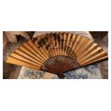 Large Hand-Painted Japanese Fan