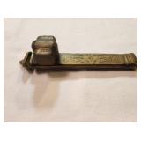 Antique Brass Ink Well Pen Case