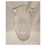 Crystal Sawtooth Scalloped Edge Vase