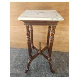 Vintage Marble Top Accent Table