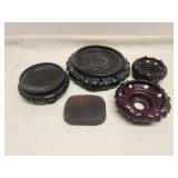 Assortment of Wooden Candle Holders