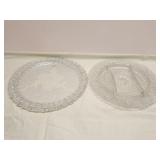 2 Glass Cake Plates