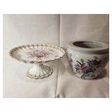 Floral Pot and Pedestal