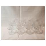 Cut Crystal Stemmed Glasses(8) 4.75" tall