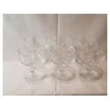 Cut Crystal Stemmed Champagne Glasses(6) 5" tall