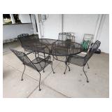 Wrought Iron Table & 4 Chairs (black)
