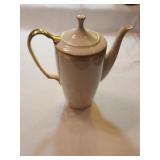 Lenox  Lowell Cream & Gold Coffee Pot w/lid