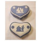 Wedgwood Blue Heart Box Set of 2