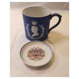 Wedgwood Navy Blue Coffee Mug King Edward 8th 1937