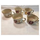 5  Vintage Stoneware Soup Bowls