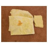 Vintage King Size Yellow Sheet Set