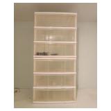 2 Plastic Stacking Drawers w Rollers (white)