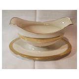 Lenox Lowell Gravy Boat w/ attached underplate