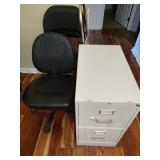 Chairs, Filing Cabinet, Stepladder, TV Tray